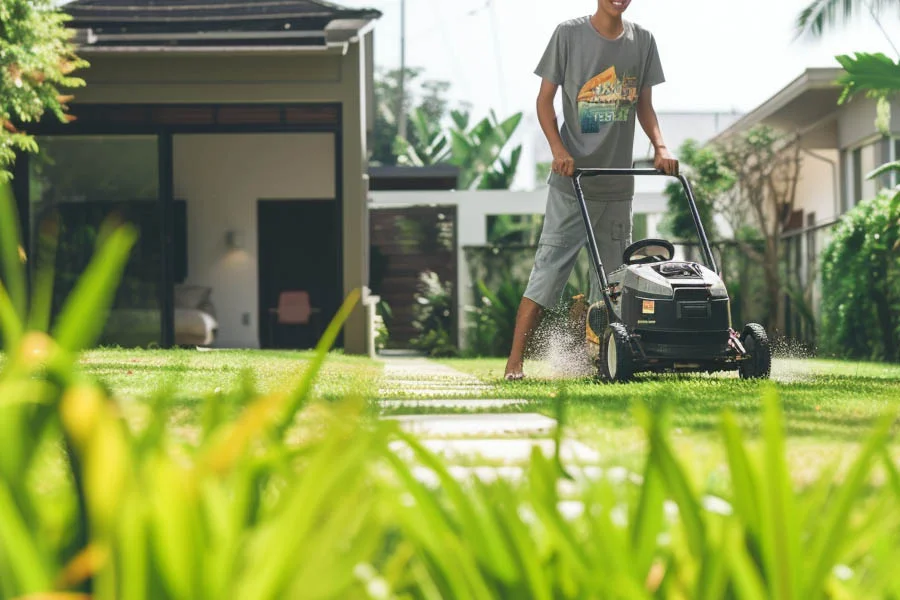 small battery lawn mower